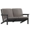 Merrick Lane Riviera All-Weather Poly Resin Wood Adirondack Style Deep Seat Patio Loveseat with Cushions